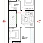 20x40 House Plans With 3 Bedrooms