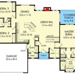 3 Bedroom 1 Story Floor Plans