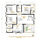 40'X40 House Plans 2 Bedroom