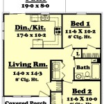 850 Square Feet House Plans 2 Bedroom