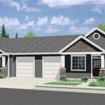 Duplex House Plans With Garage In The Middle