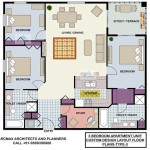 Three Bedroom Apartment Floor Plan